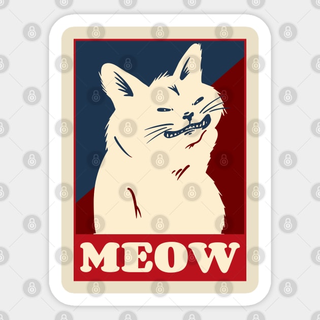Meow Sticker by Stylecombinator